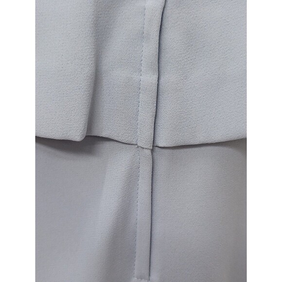 R&M Richards Beaded Top Long Dress Gray Lavander Sz 8 Petite - Picture 5 of 10